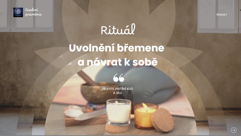 Uvolnění břemene - meditační místnost